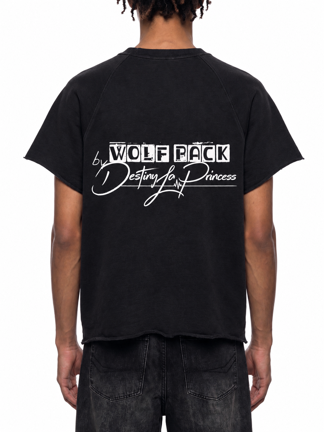 Unisex Vintage Wash Raw Edge Boxy T-Shirt