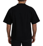 Dolce & Gabbana Black Logo Cotton Crewneck T-shirt