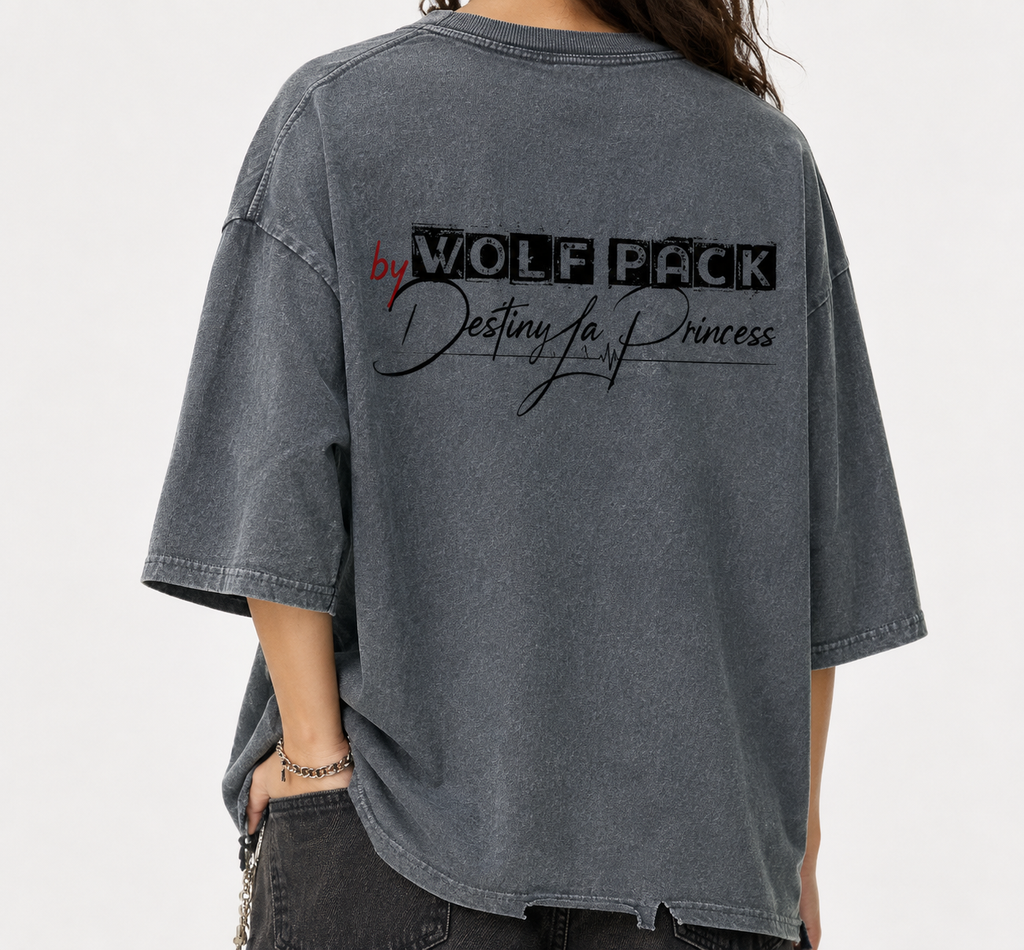 Snow Wash Raw-Hem Boxy T-shirt