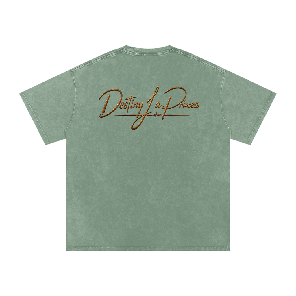 Snow Washed Oversized Cotton T-Shirt