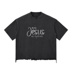 Snow Wash Raw-Hem Boxy T-shirt