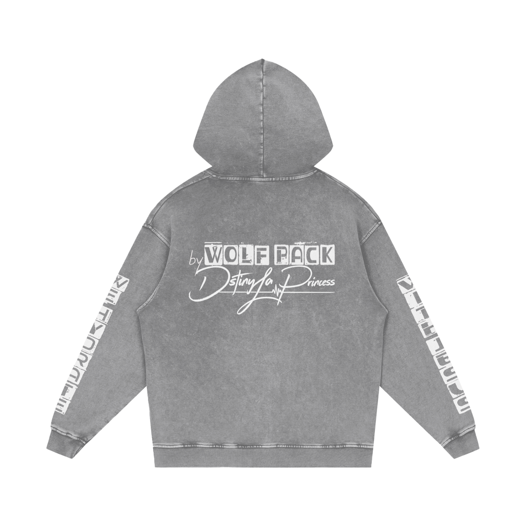 Snow Washed Loose Cotton Hoodie