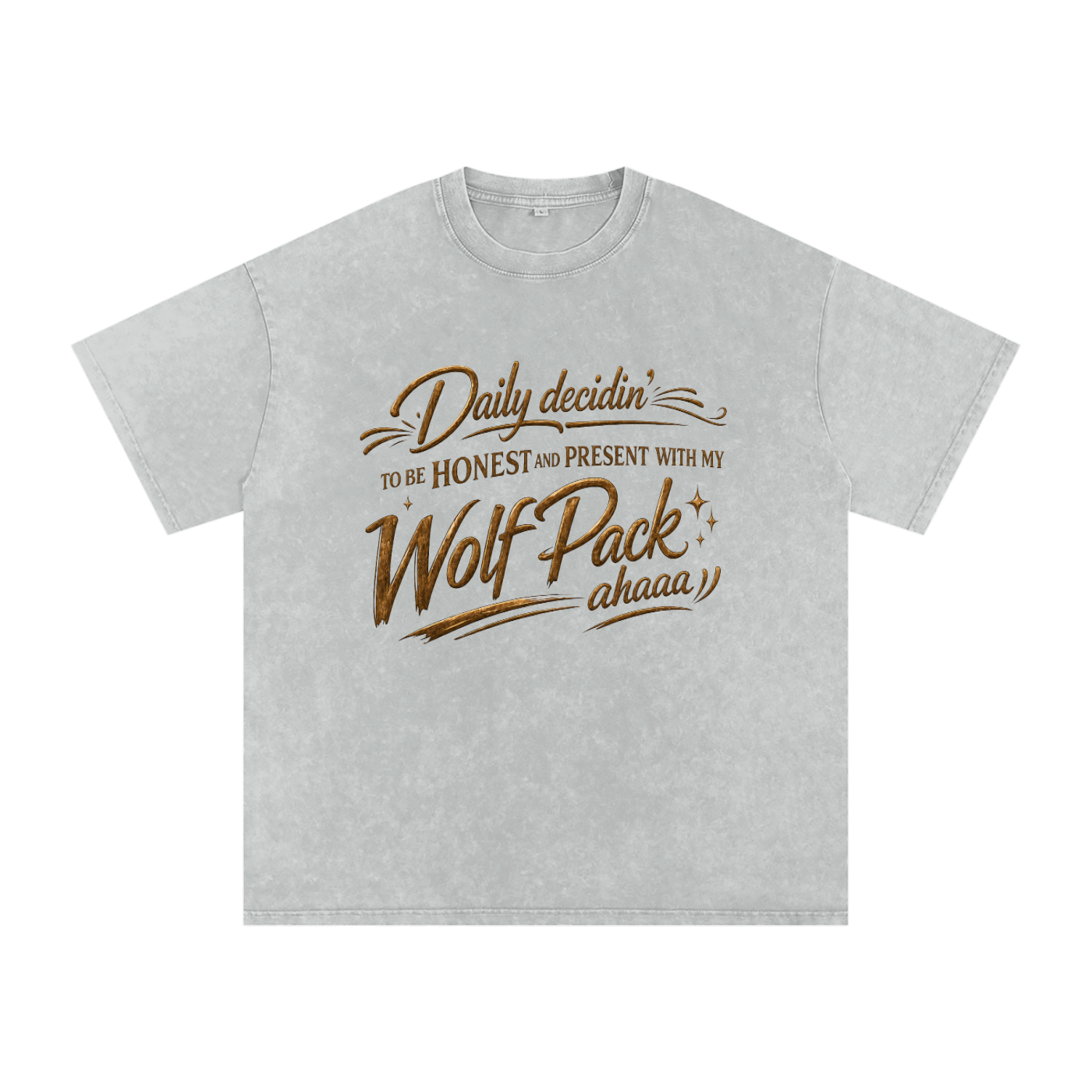 Snow Washed Oversized Cotton T-Shirt