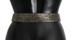 Dolce & Gabbana Crystal Buckle Sequined Waist Belt