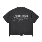 Snow Wash Raw-Hem Boxy T-shirt
