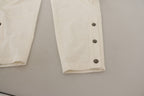 Dolce & Gabbana White High Waist Tapered Women Cotton Pants