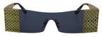 Dolce & Gabbana Gold Metal Rectangle Shades DG2263 Sunglasses