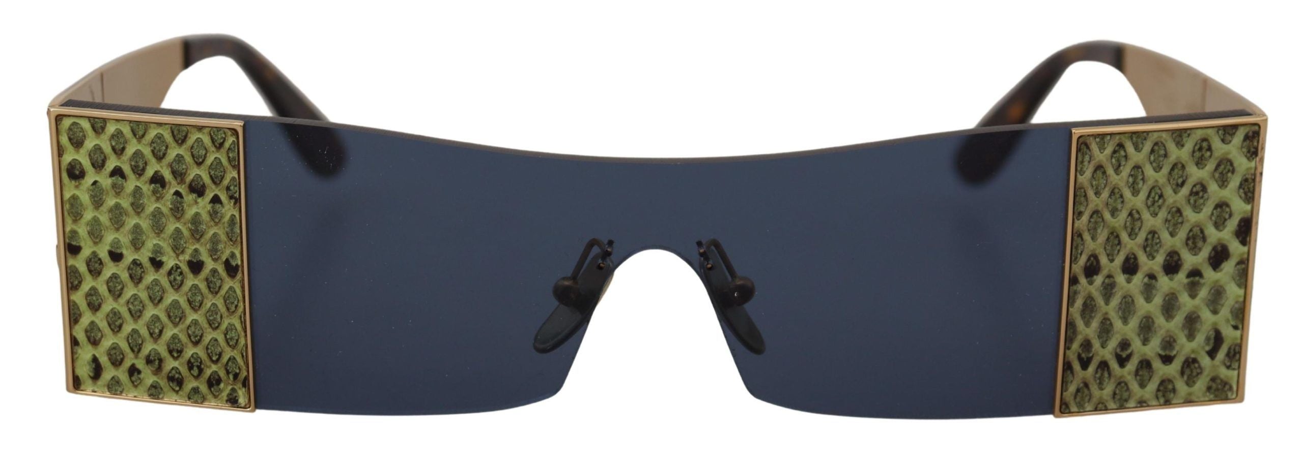 Dolce & Gabbana Gold Metal Rectangle Shades DG2263 Sunglasses