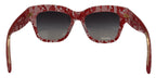 Dolce & Gabbana Red Lace Acetate Rectangle Shades  DG4231F  Sunglasses
