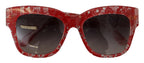 Dolce & Gabbana Red Lace Acetate Rectangle Shades  DG4231F  Sunglasses