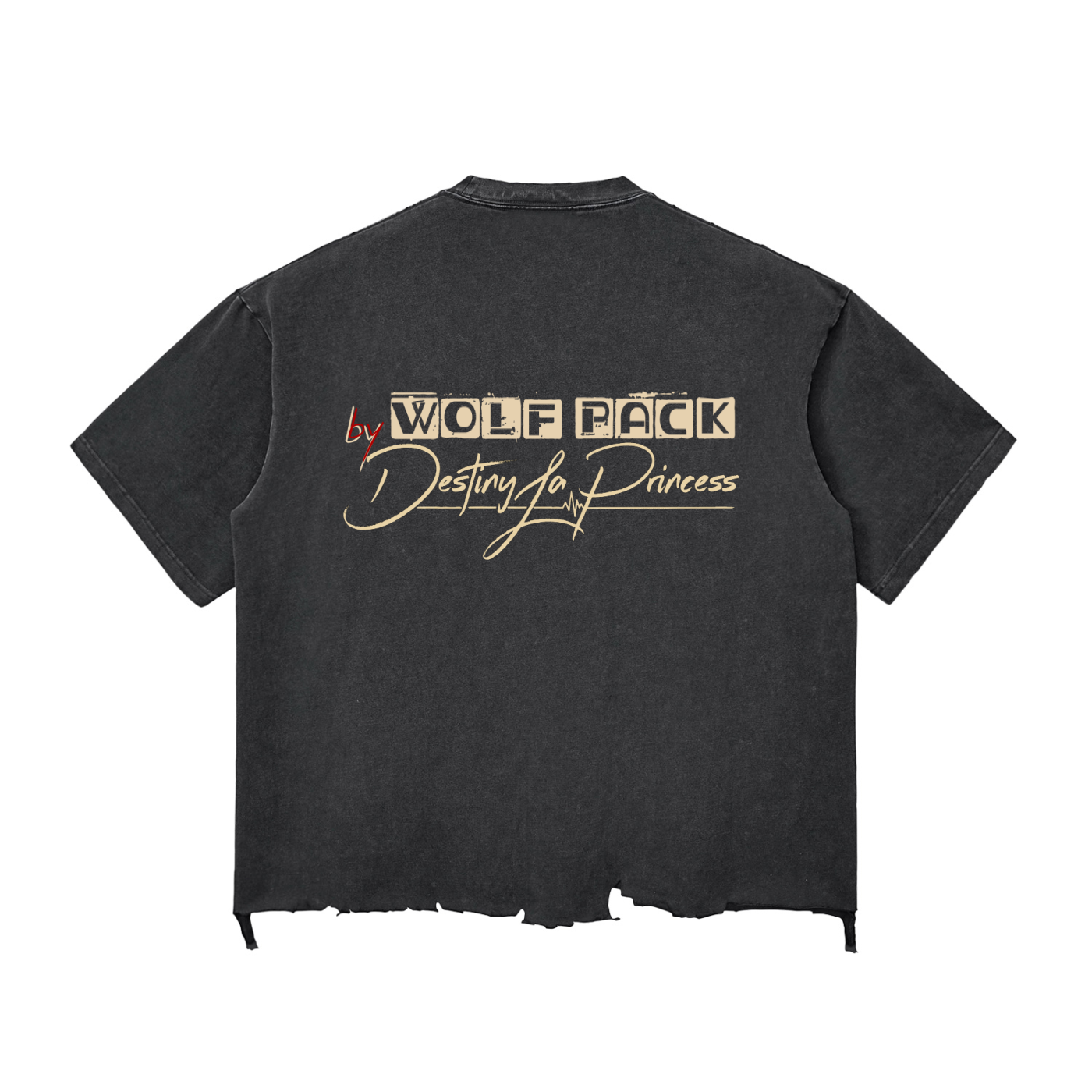 Snow Wash Raw-Hem Boxy T-shirt