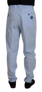 Authentic Designer Authentic Designer Dolce & Gabbana Blue Cotton Stretch Trousers Chinos Pants