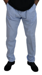Authentic Designer Authentic Designer Dolce & Gabbana Blue Cotton Stretch Trousers Chinos Pants