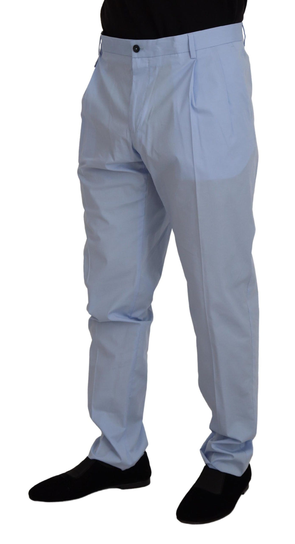Authentic Designer Authentic Designer Dolce & Gabbana Blue Cotton Stretch Trousers Chinos Pants
