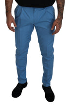 Authentic Designer Authentic Designer Dolce & Gabbana Blue Cotton Silk Trousers Chinos Pants