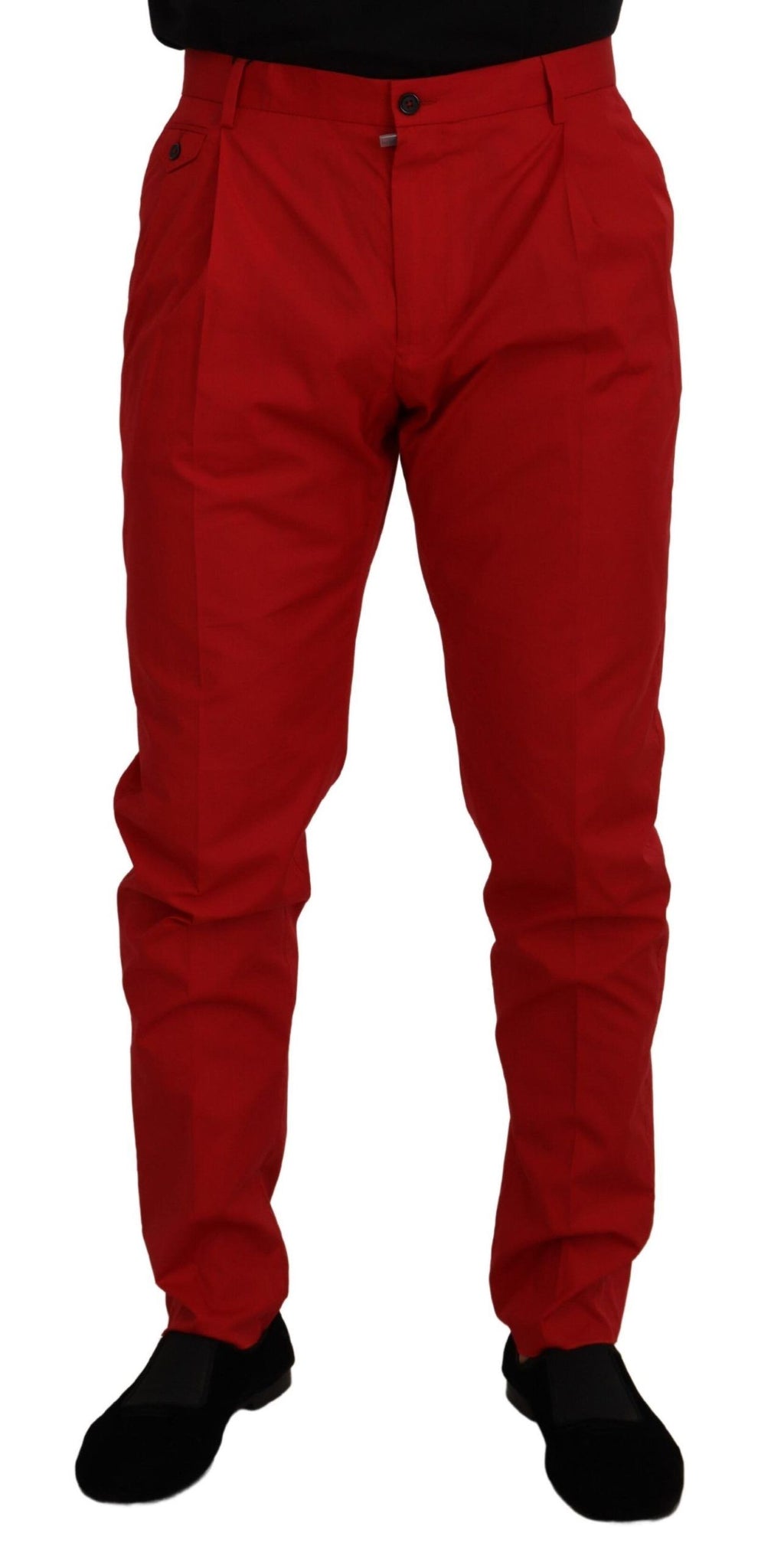Authentic Designer Authentic Designer Dolce & Gabbana Red Cotton Slim Fit Trousers Chinos Pants