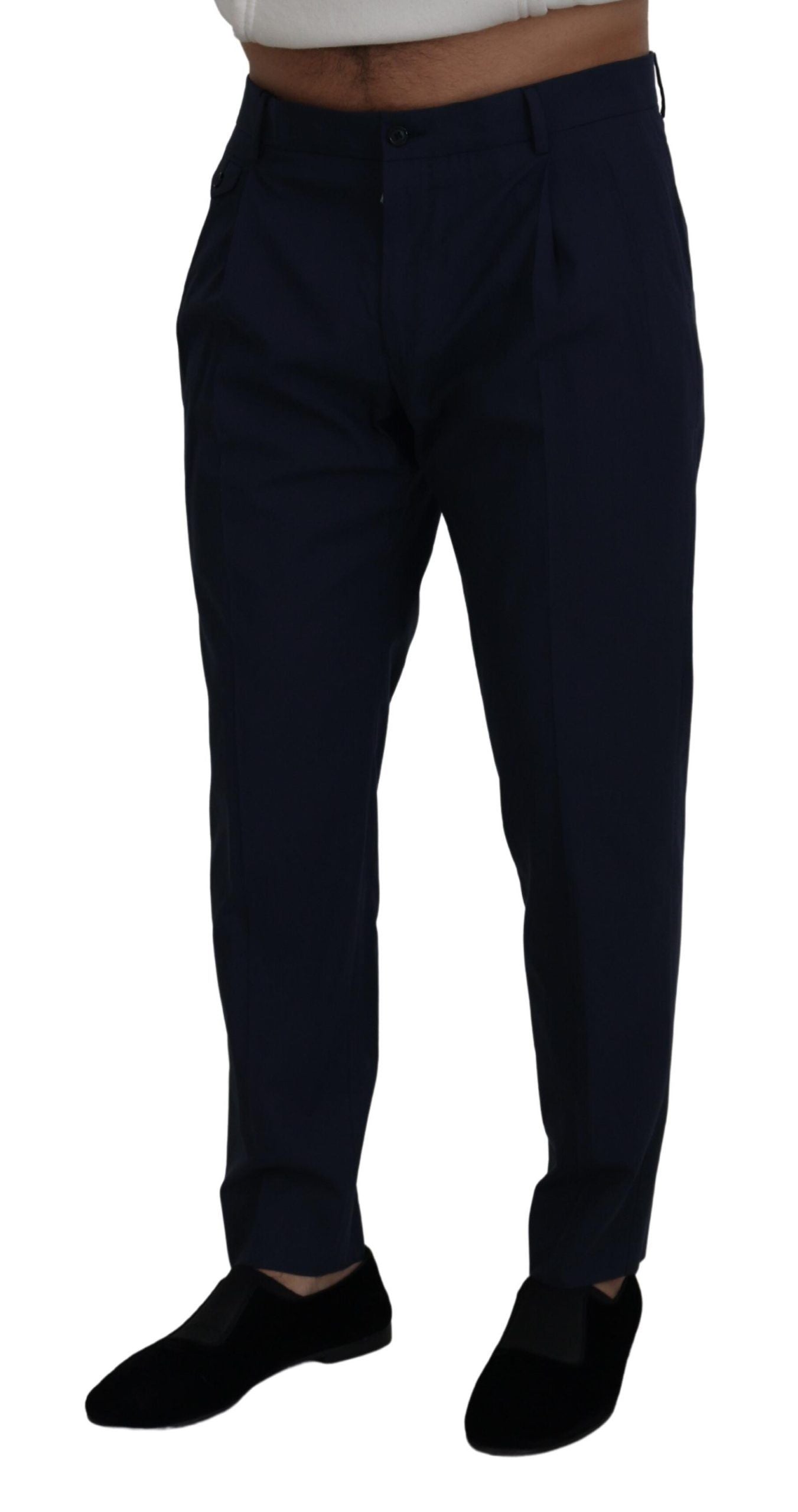 Authentic Designer Authentic Designer Dolce & Gabbana Blue Cotton Slim Trousers Chinos Pants