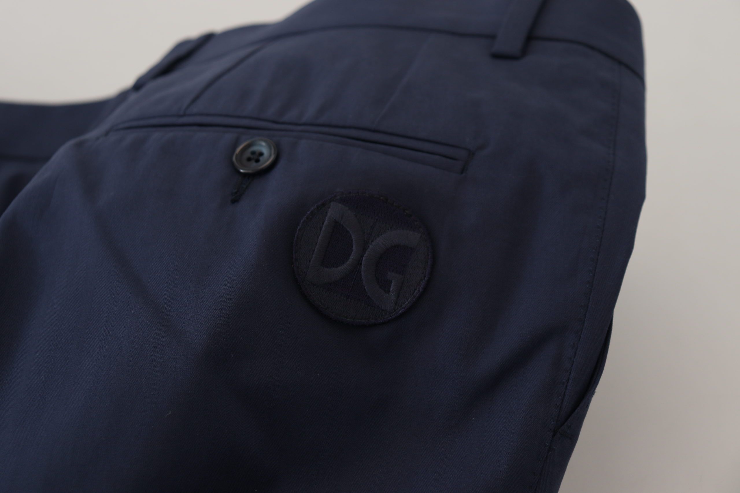 Authentic Designer Authentic Designer Dolce & Gabbana Blue Cotton Slim Trousers Chinos Pants