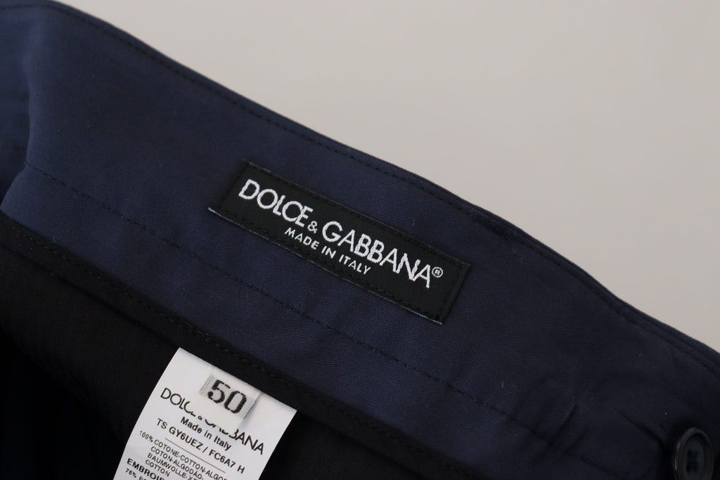 Authentic Designer Authentic Designer Dolce & Gabbana Blue Cotton Slim Trousers Chinos Pants
