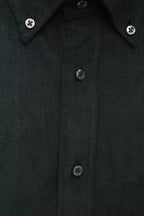 Robert Friedman Black Cotton Men Shirt