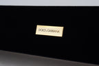 Dolce & Gabbana Black Velvet Logo Plaque Storage Bracelet Jewelry Box