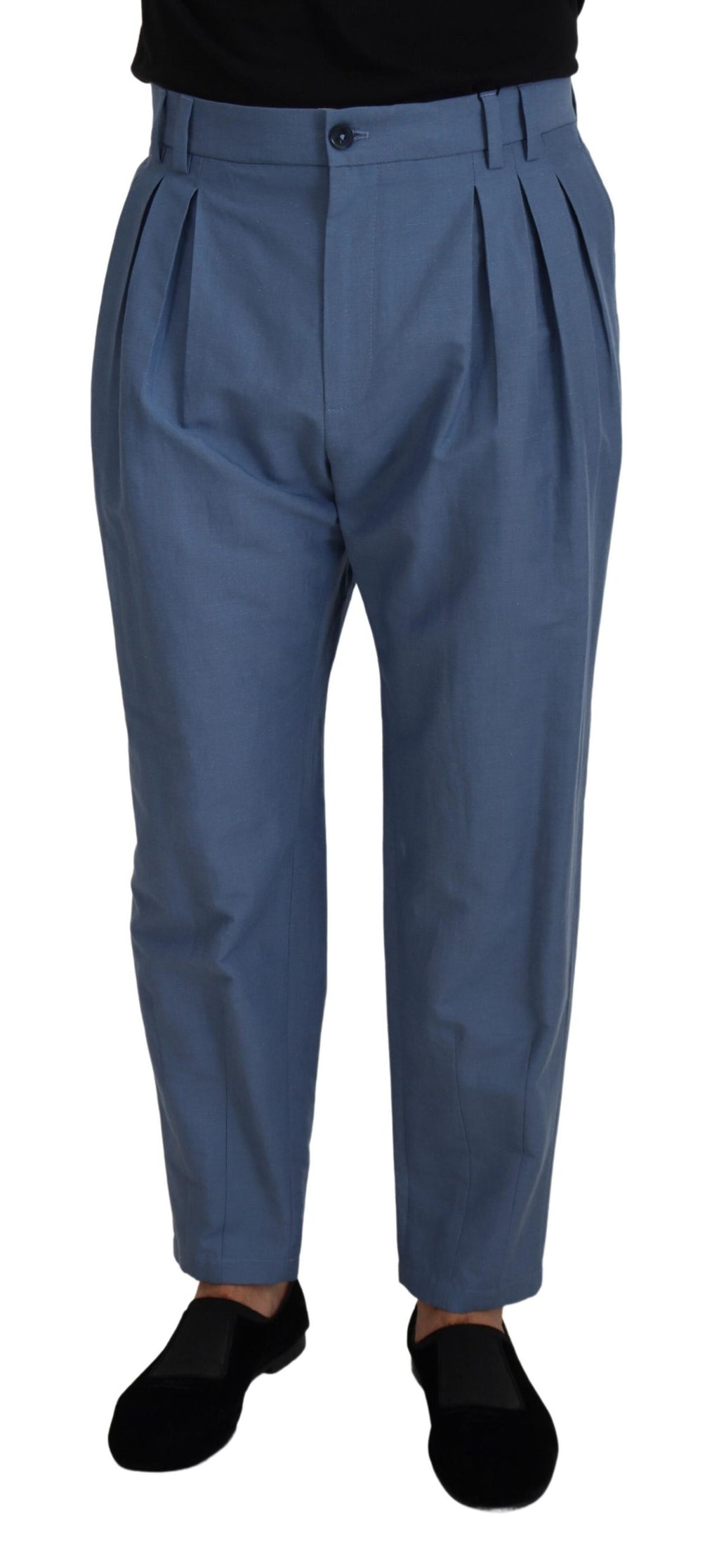 Authentic Designer Authentic Designer Dolce & Gabbana Blue Linen Chino Formal Pants