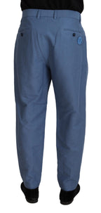 Authentic Designer Authentic Designer Dolce & Gabbana Blue Linen Chino Formal Pants