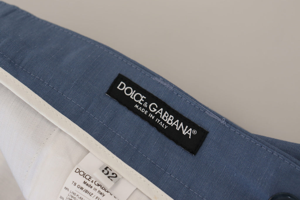Authentic Designer Authentic Designer Dolce & Gabbana Blue Linen Chino Formal Pants