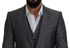 Dolce & Gabbana Gray SICILIA 3 Piece Slim Fit Suit