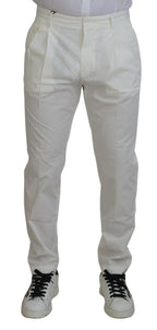 Authentic Designer Authentic Designer Dolce & Gabbana White Cotton Skinny Chino Pants