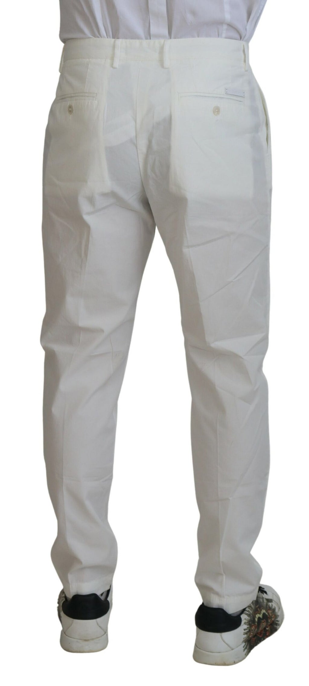 Authentic Designer Authentic Designer Dolce & Gabbana White Cotton Skinny Chino Pants