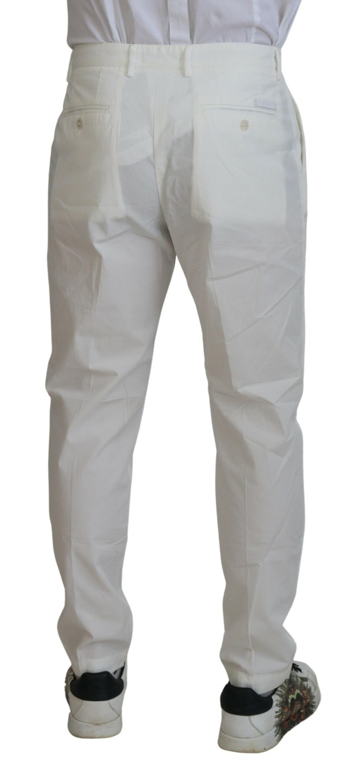 Authentic Designer Authentic Designer Dolce & Gabbana White Cotton Skinny Chino Pants