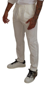 Authentic Designer Authentic Designer Dolce & Gabbana White Cotton Skinny Chino Pants
