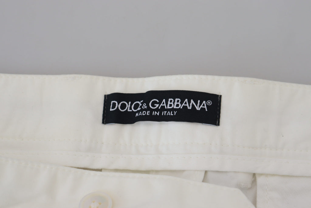 Authentic Designer Authentic Designer Dolce & Gabbana White Cotton Skinny Chino Pants