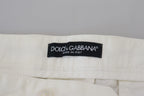 Authentic Designer Authentic Designer Dolce & Gabbana White Cotton Skinny Chino Pants