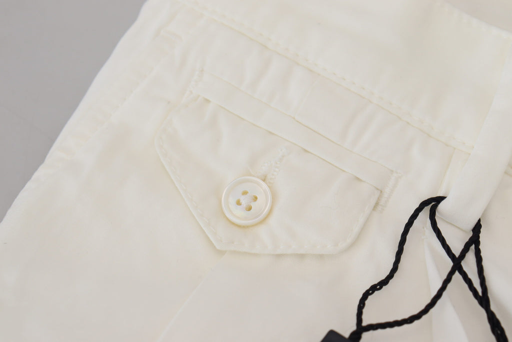 Authentic Designer Authentic Designer Dolce & Gabbana White Cotton Skinny Chino Pants