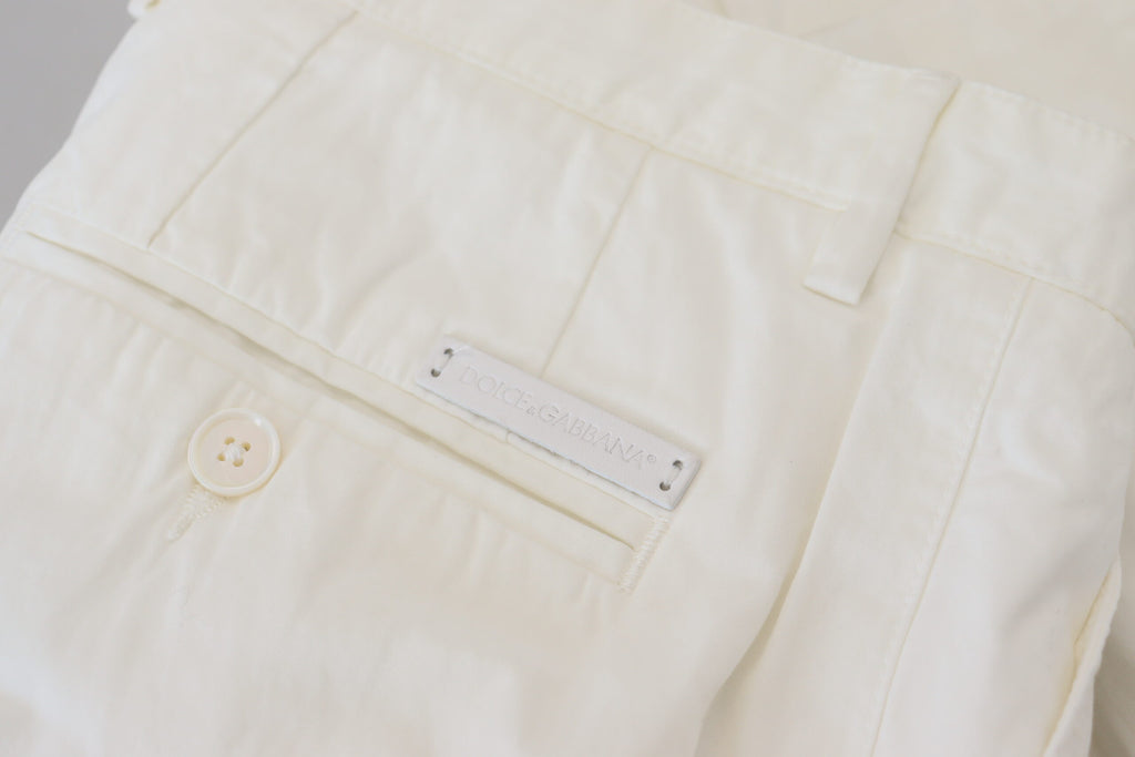 Authentic Designer Authentic Designer Dolce & Gabbana White Cotton Skinny Chino Pants