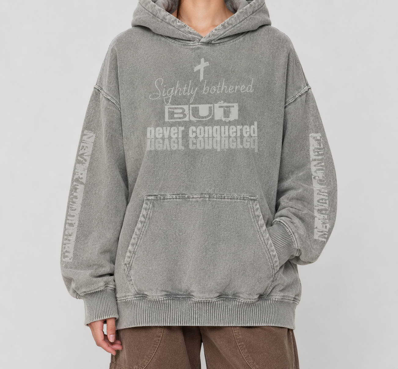 Snow Washed Loose Cotton Hoodie