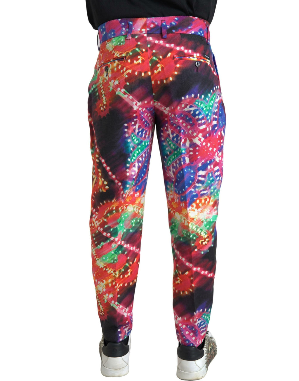 Authentic Designer Authentic Designer Dolce & Gabbana Multicolor Printed Linen Men Trouser Pants