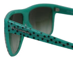 Dolce & Gabbana Green Stars Acetate Square Shades Sunglasses