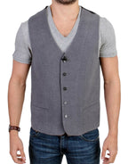Costume National Gray cotton blend casual vest