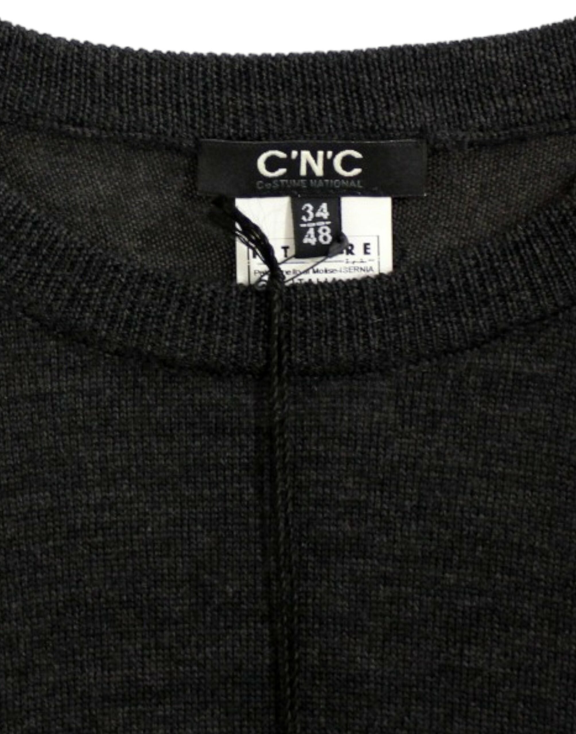 Costume National Gray crewneck pullover sweater