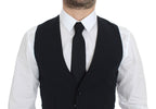 Dolce & Gabbana Blue Wool Formal Dress Vest Gilet
