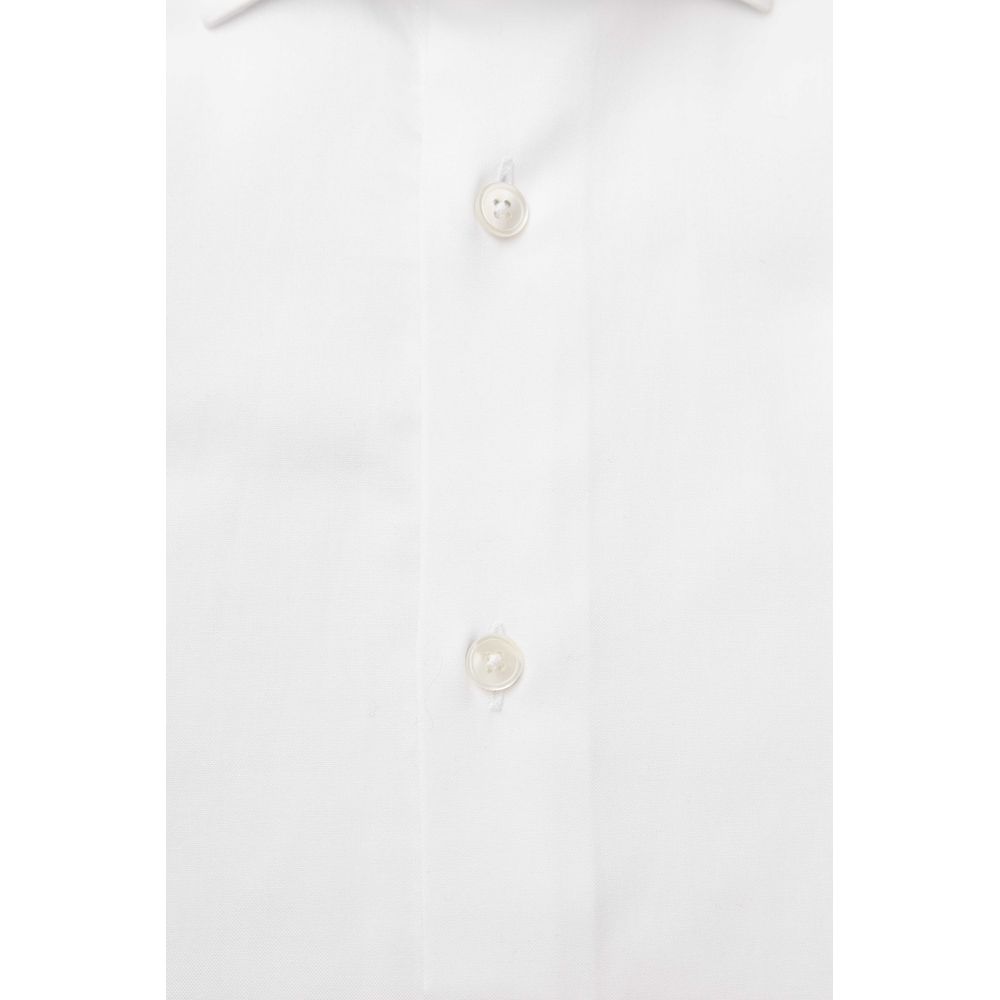 Bagutta White Cotton Men's Dress Shirt