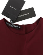 Dolce & Gabbana Red 3/4 sleeve silk blouse