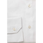 Bagutta White Cotton Men's Classic Shirt