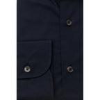 Bagutta Blue Cotton Men Shirt