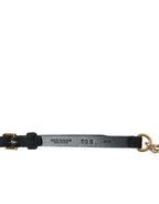 Dolce & Gabbana Black Suede Gold Chain Crystal Waist Belt