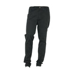 Made in Italy Black Cotton Men's Trouser