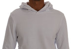 Daniele Alessandrini White Pullover Hodded Cotton Sweater